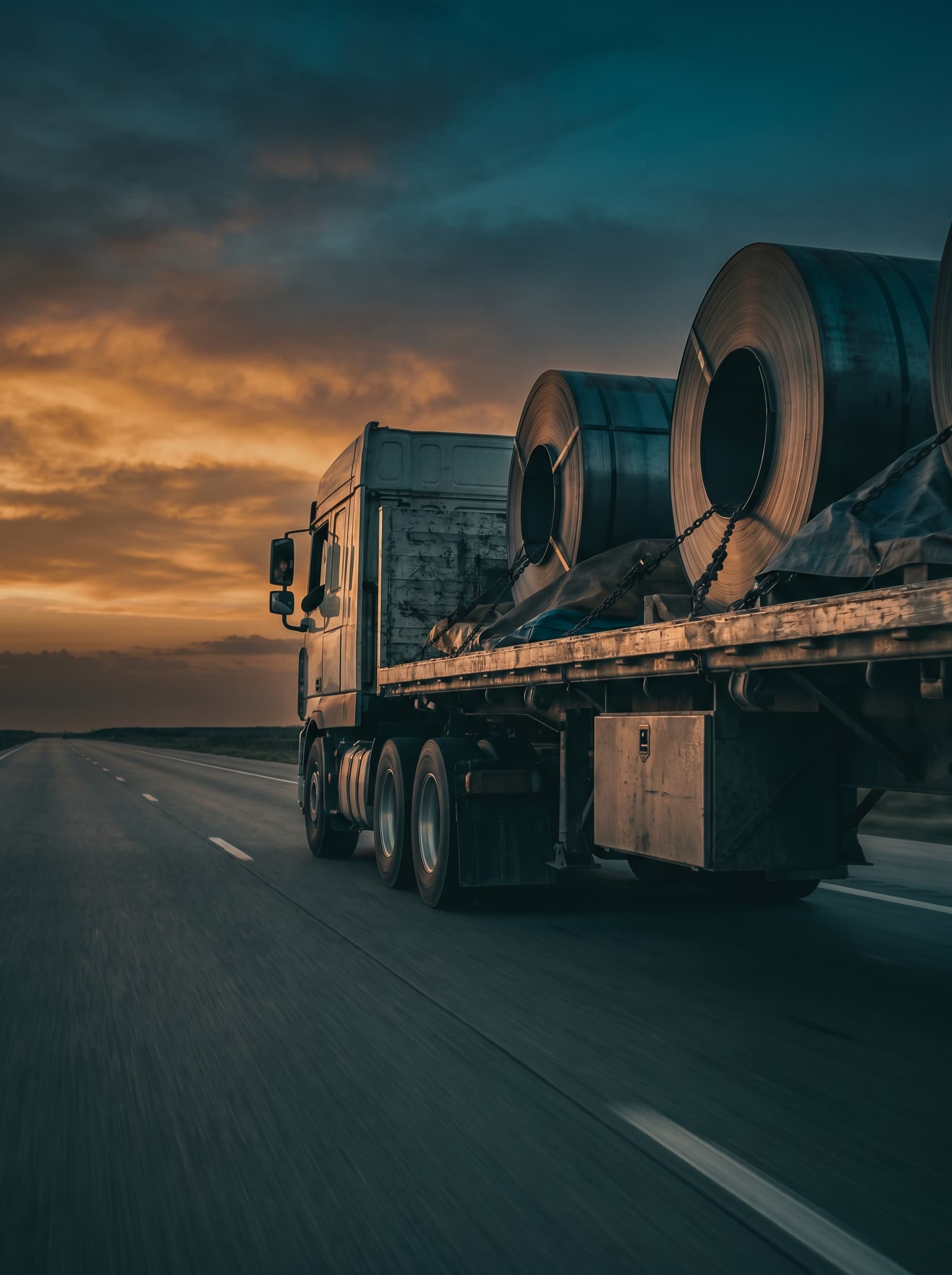 Flatbed carrier on open highway, Logelo Managed Lead Generation